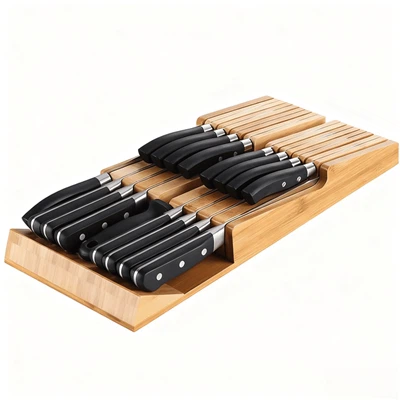 Bamboo في كتلة سكين الدرج -